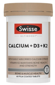 Swisse Ultiboost Calcium + D3 + K2 60 Tablets