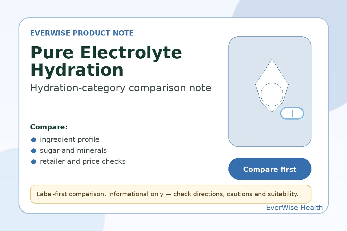 Pure Electrolyte Hydration comparison note image