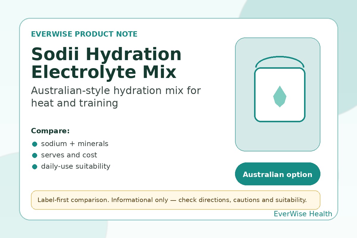 Sodii Hydration Electrolyte Mix comparison note image