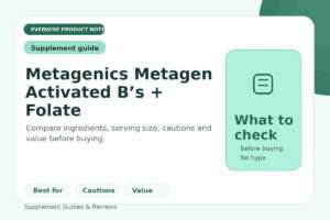 Metagenics Metagen Activated B’s + Folate